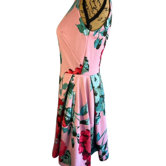 Taylor Pink & Floral Sleeveless Dress Size 6 - Picture 5 of 8